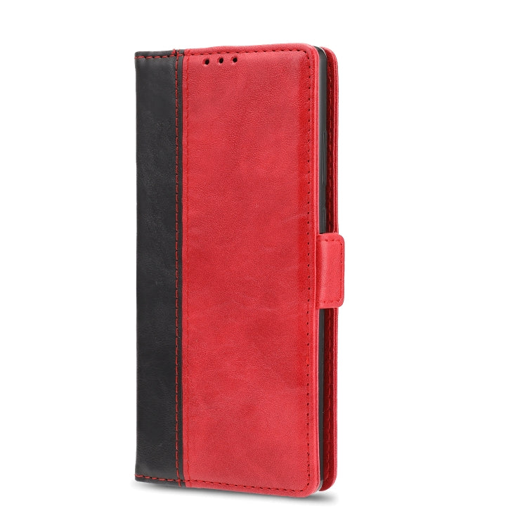 For Samsung Galaxy Note 20 Retro Texture Contrast Color Splicing Horizontal Flip TPU + PU Leather Case with Card Slots & Holder & Wallet