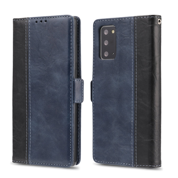 For Samsung Galaxy Note 20 Retro Texture Contrast Color Splicing Horizontal Flip TPU + PU Leather Case with Card Slots & Holder & Wallet