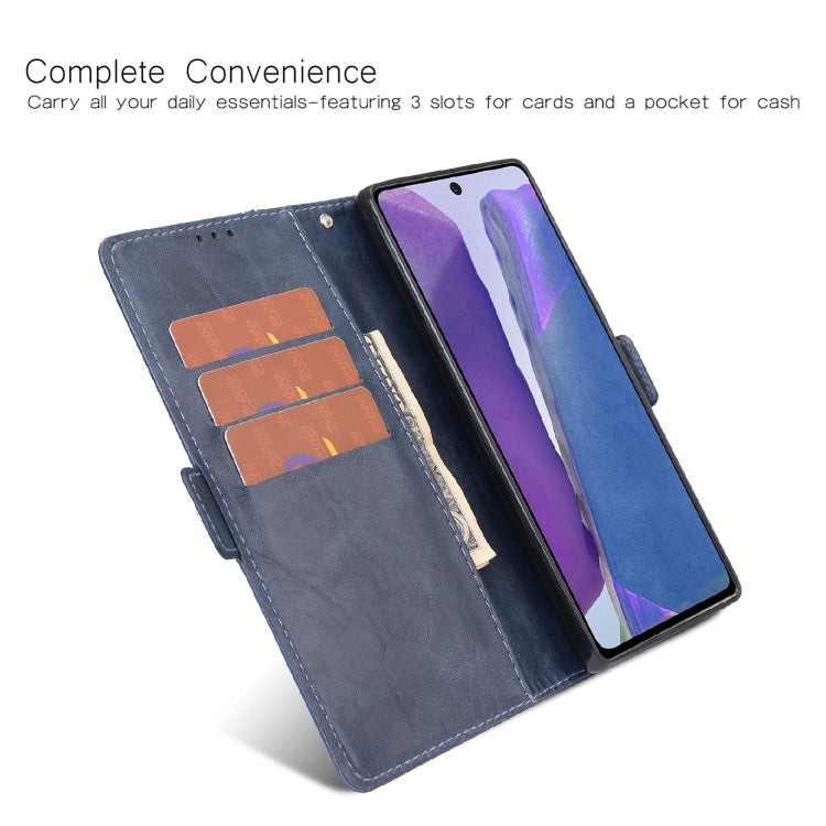 For Samsung Galaxy Note 20 Retro Texture Contrast Color Splicing Horizontal Flip TPU + PU Leather Case with Card Slots & Holder & Wallet