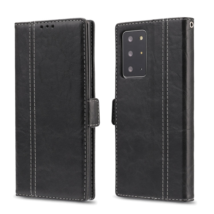 For Samsung Galaxy Note 20 Ultra Retro Texture Contrast Color Splicing Horizontal Flip TPU + PU Leather Case with Card Slots & Holder & Wallet