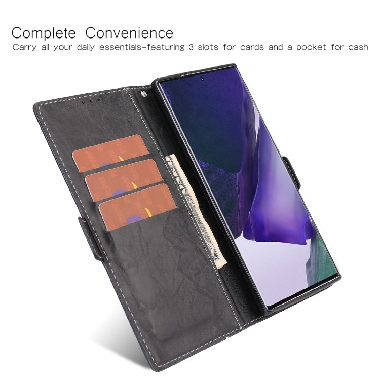 For Samsung Galaxy Note 20 Ultra Retro Texture Contrast Color Splicing Horizontal Flip TPU + PU Leather Case with Card Slots & Holder & Wallet