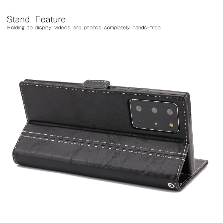 For Samsung Galaxy Note 20 Ultra Retro Texture Contrast Color Splicing Horizontal Flip TPU + PU Leather Case with Card Slots & Holder & Wallet