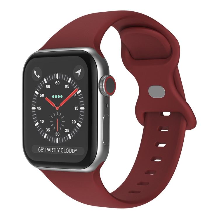 For Apple Watch 46mm / 49mm / 45mm / 44mm xDfind Butterfly Buckle Silicone Watch Band