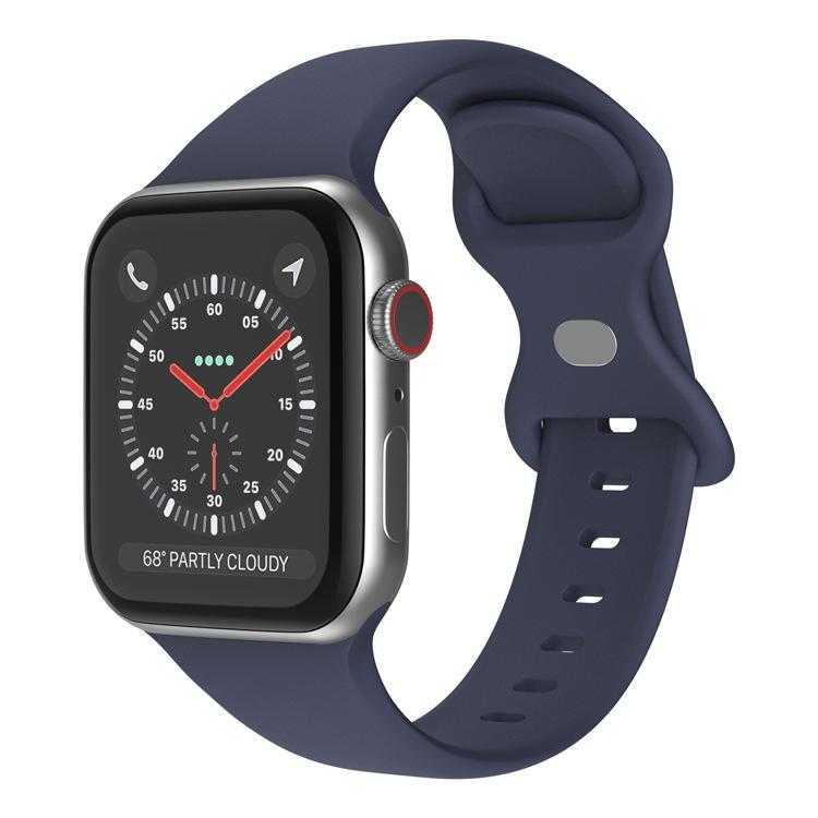 For Apple Watch 42mm / 41mm / 40mm / 38mm xDfind Butterfly Buckle Silicone Watch Band