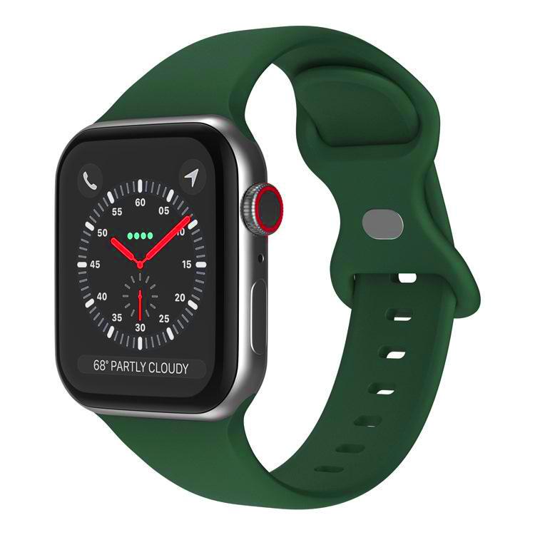 For Apple Watch 42mm / 41mm / 40mm / 38mm xDfind Butterfly Buckle Silicone Watch Band