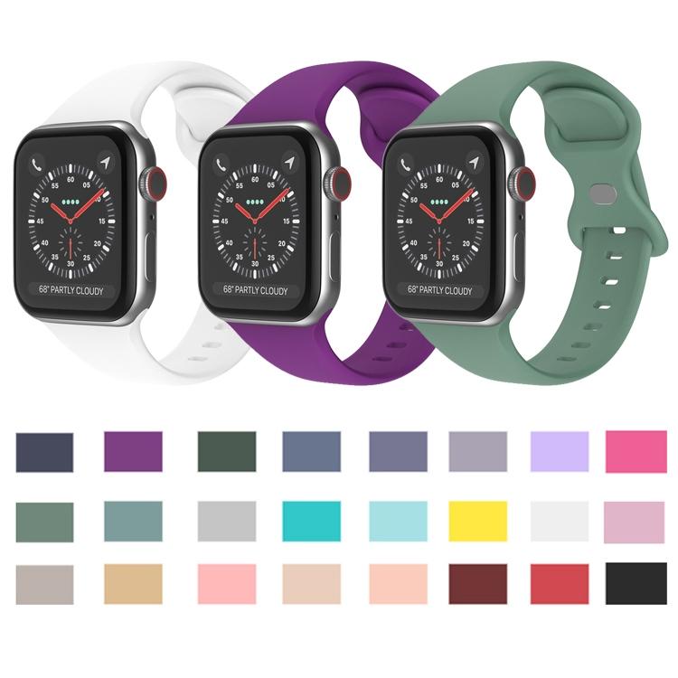 For Apple Watch 42mm / 41mm / 40mm / 38mm xDfind Butterfly Buckle Silicone Watch Band