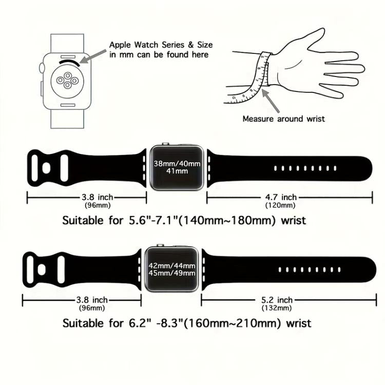 For Apple Watch 46mm / 49mm / 45mm / 44mm xDfind Butterfly Buckle Silicone Watch Band