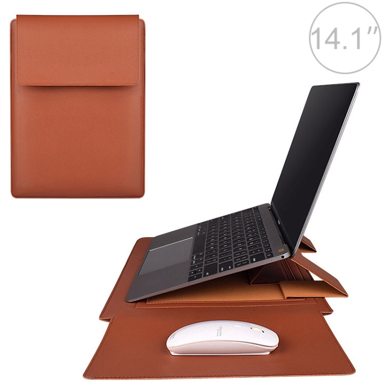 PU05 Sleeve Leather Case Carrying Bag for 14.1 inch Laptop