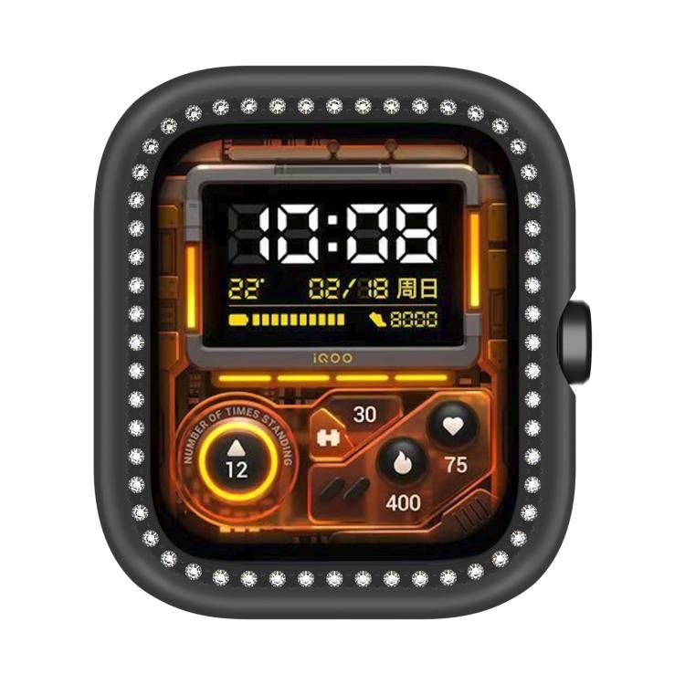 For vivo Watch GT Diamond Half Coverage Hollow PC Watch Protective Case