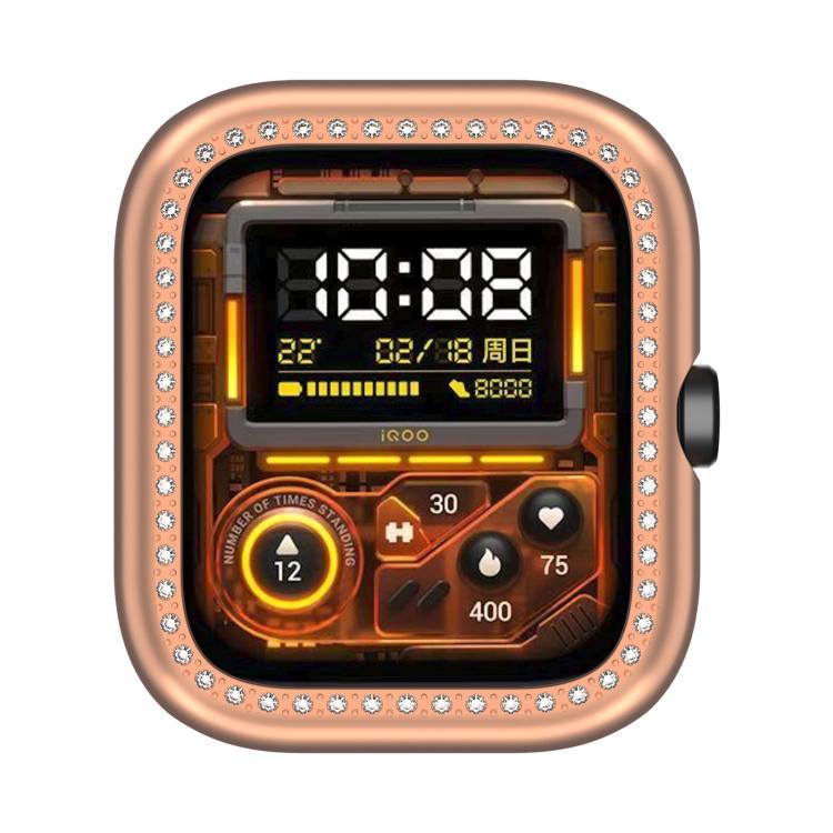 For vivo Watch GT Diamond Half Coverage Hollow PC Watch Protective Case