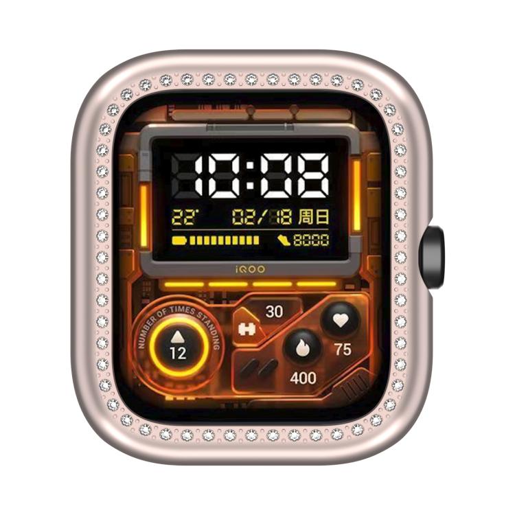 For vivo Watch GT Diamond Half Coverage Hollow PC Watch Protective Case