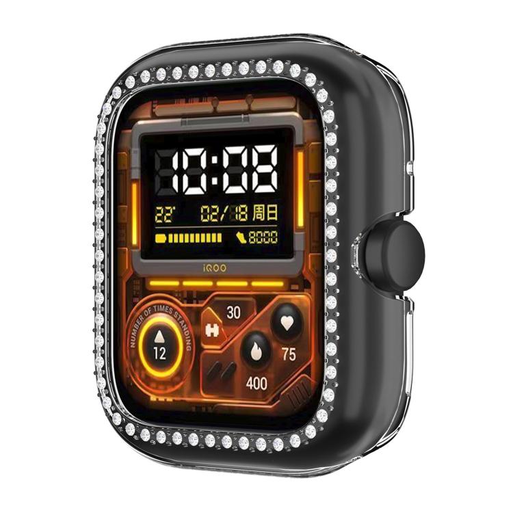 For vivo Watch GT Diamond Half Coverage Hollow PC Watch Protective Case