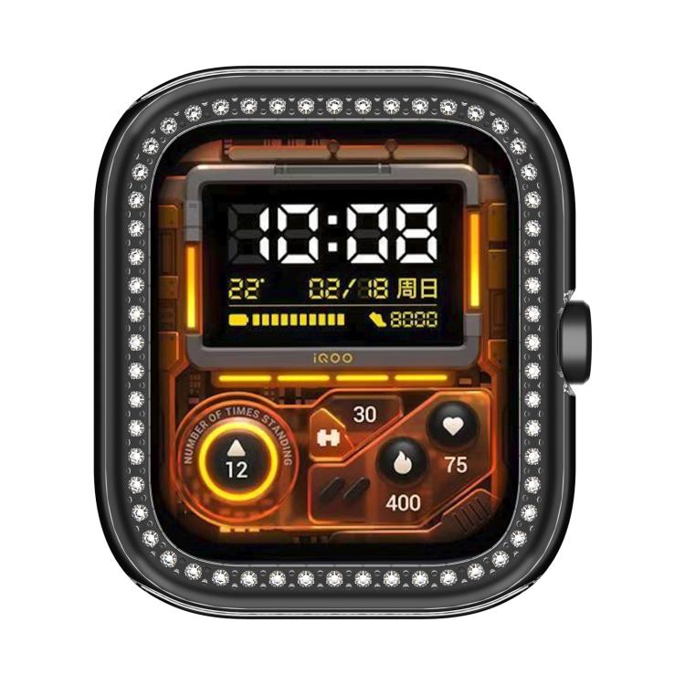 For vivo Watch GT Diamond Half Coverage Hollow PC Watch Protective Case