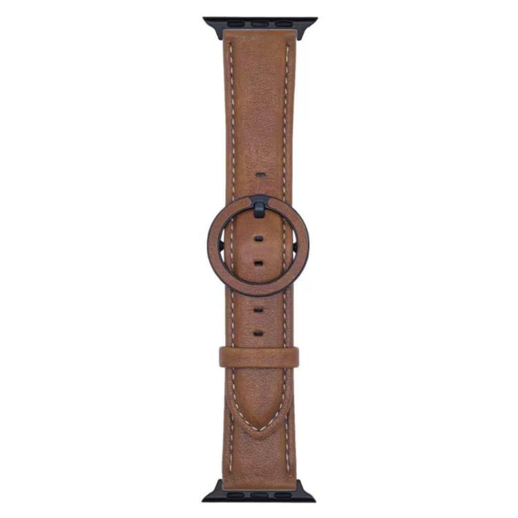 For Apple Watch 42mm / 41mm / 40mm / 38mm xDfind Round Buckle Leather Watch Band