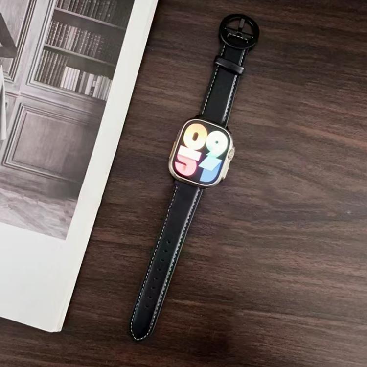 For Apple Watch 42mm / 41mm / 40mm / 38mm xDfind Round Buckle Leather Watch Band