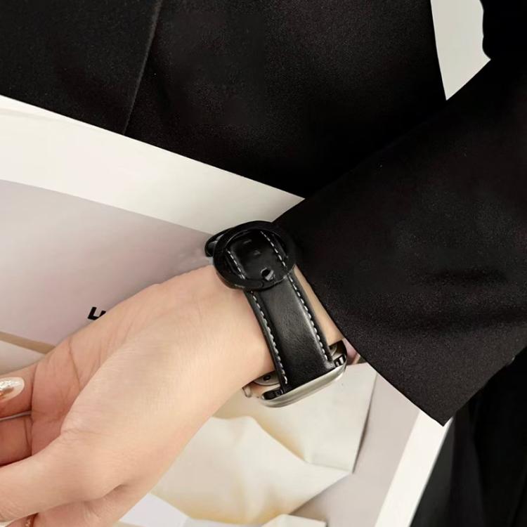 For Apple Watch 42mm / 41mm / 40mm / 38mm xDfind Round Buckle Leather Watch Band