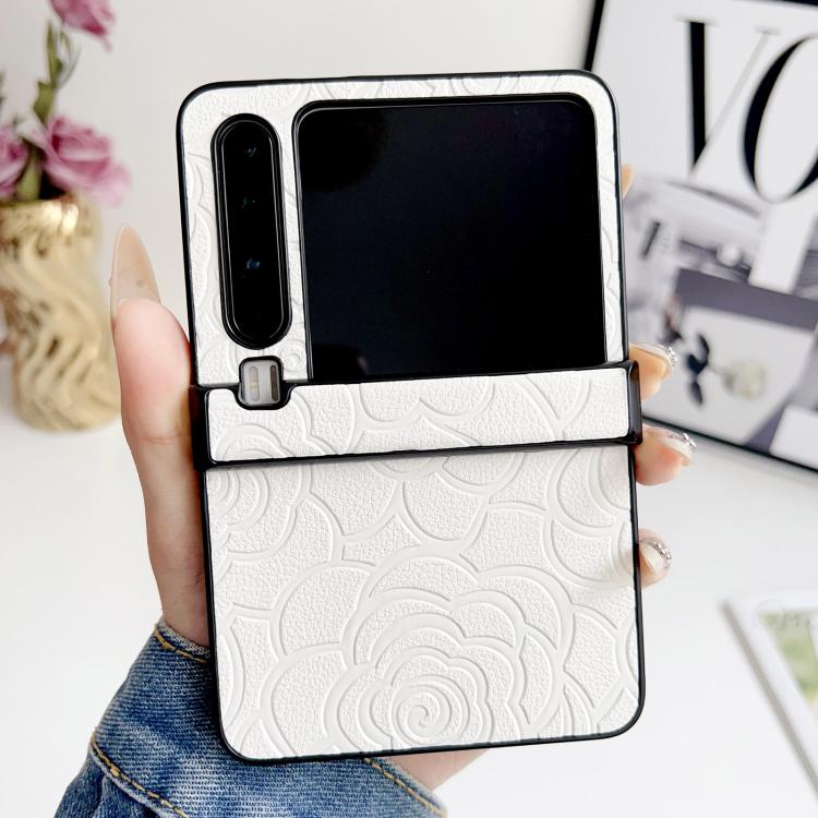 For Huawei Pura X Three-stage Impression Camellia Pattern Protective Phone Case