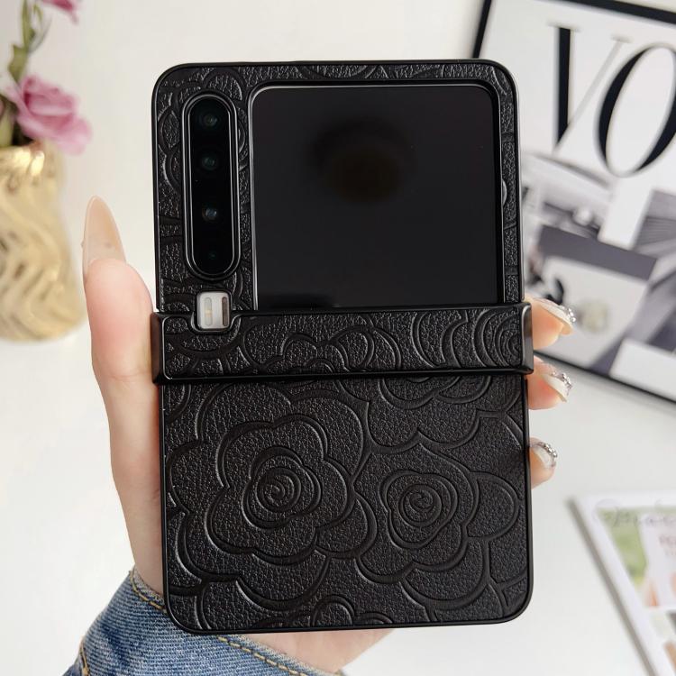 For Huawei Pura X Three-stage Impression Camellia Pattern Protective Phone Case