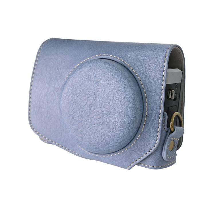 For Canon G7 X Mark III / G7X3 Retro Litchi Texture Leather Full Body Camera Case Bag with Strap