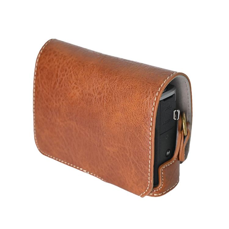 For Canon G7 X Mark III / G7X3 Retro Litchi Texture Leather Full Body Camera Case Bag with Strap