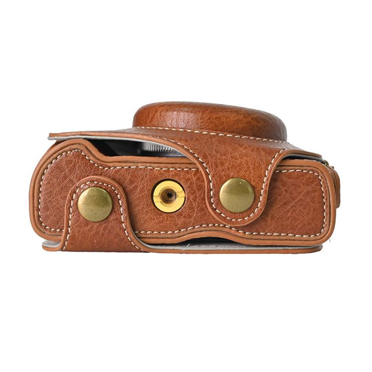 For Canon G7 X Mark III / G7X3 Retro Litchi Texture Leather Full Body Camera Case Bag with Strap