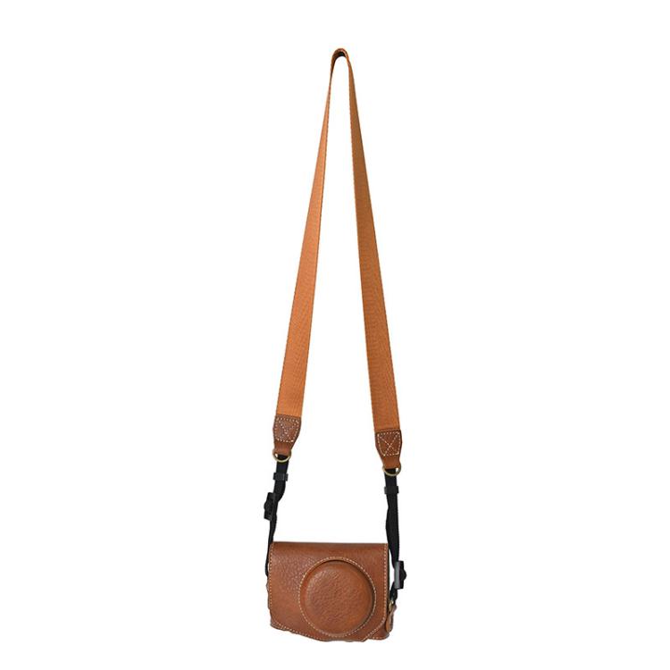 For Canon G7 X Mark III / G7X3 Retro Litchi Texture Leather Full Body Camera Case Bag with Strap