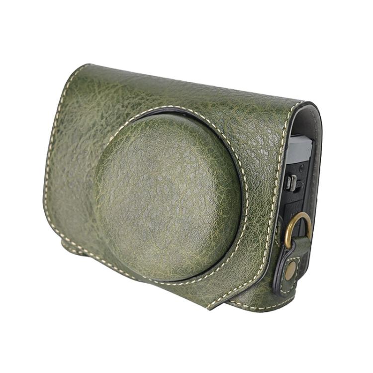 For Canon G7 X Mark III / G7X3 Retro Litchi Texture Leather Full Body Camera Case Bag with Strap