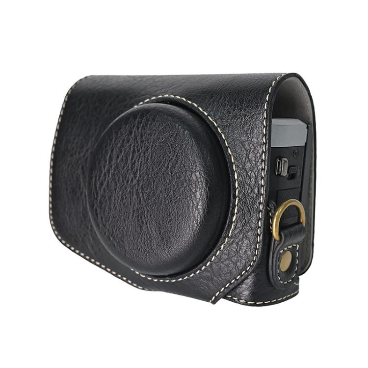For Canon G7 X Mark III / G7X3 Retro Litchi Texture Leather Full Body Camera Case Bag with Strap