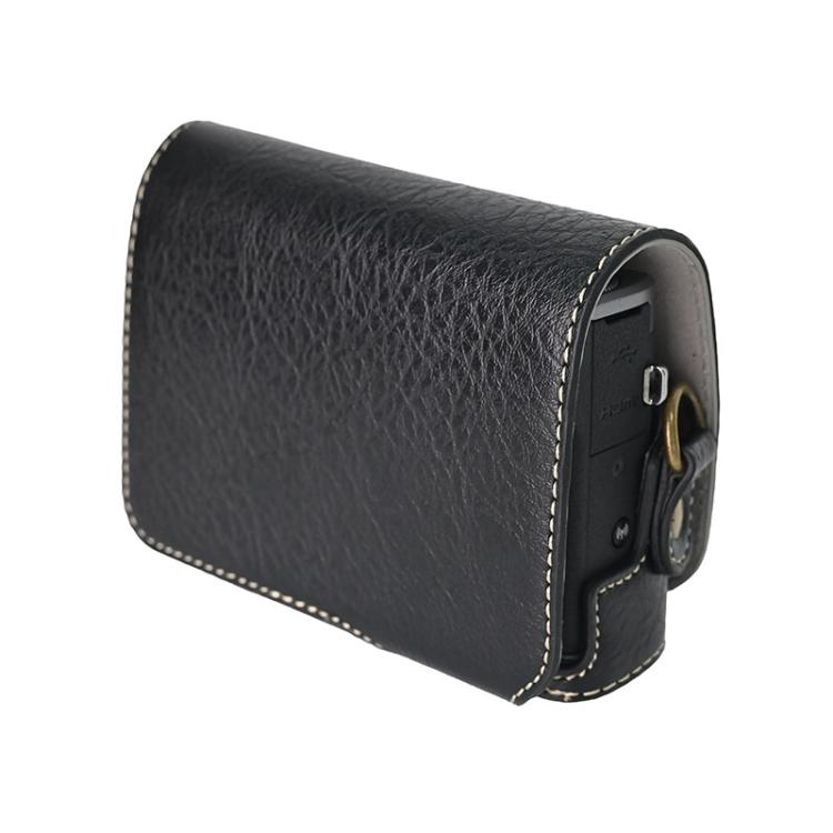 For Canon G7 X Mark III / G7X3 Retro Litchi Texture Leather Full Body Camera Case Bag with Strap