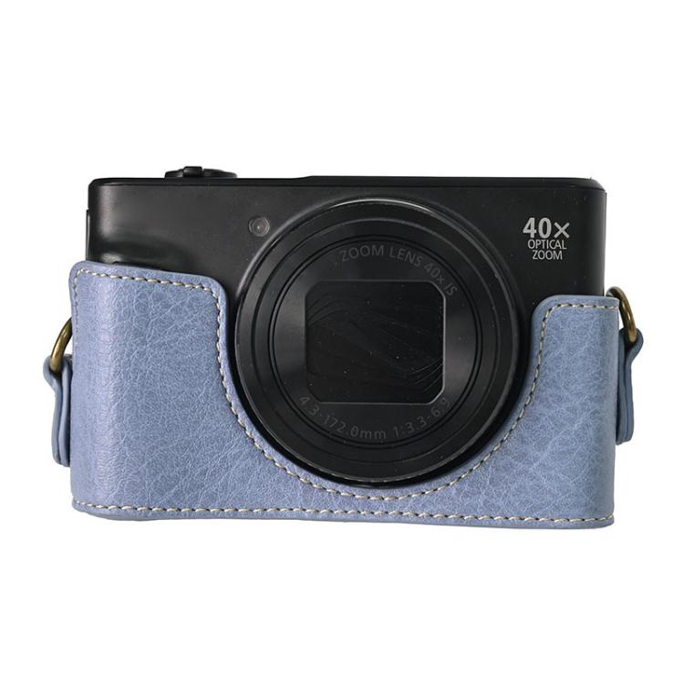 For Canon PowerShot SX740 HS Retro Litchi Texture Leather Full Body Camera Case Bag with Strap