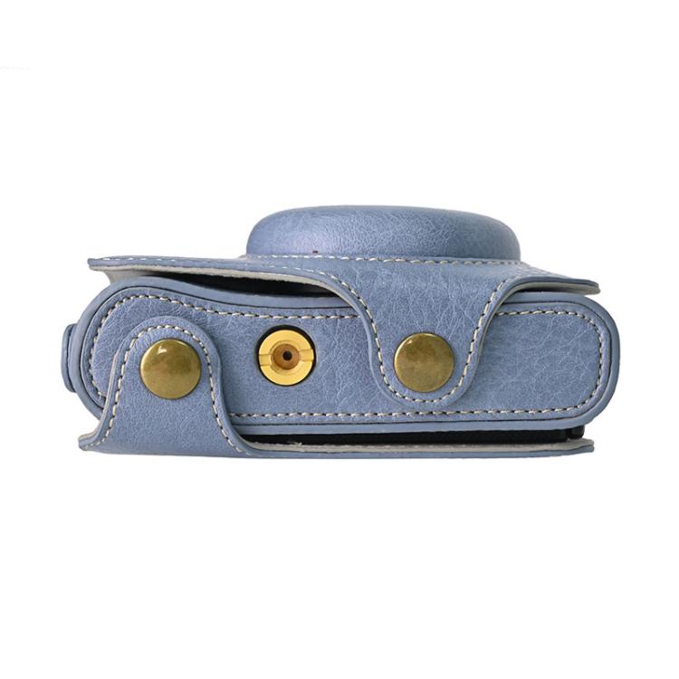 For Canon PowerShot SX740 HS Retro Litchi Texture Leather Full Body Camera Case Bag with Strap