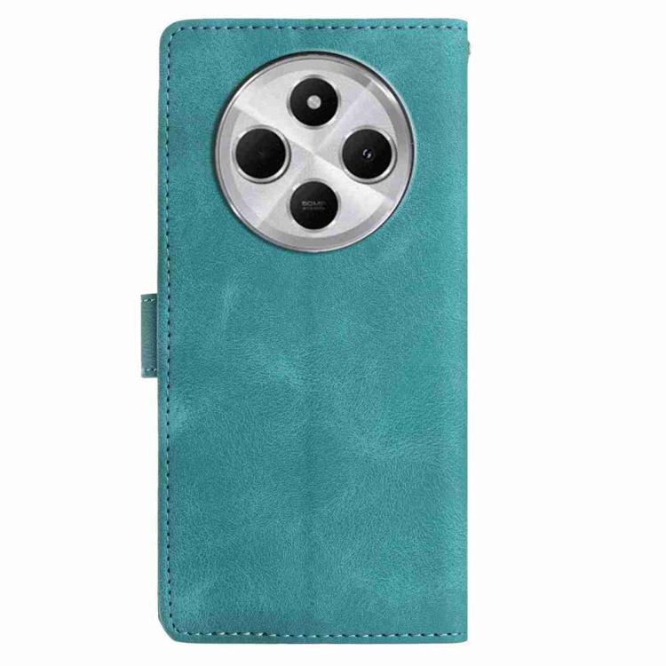 For Redmi 14C 4G Skin Feel Embossed Feather Leather Phone Case