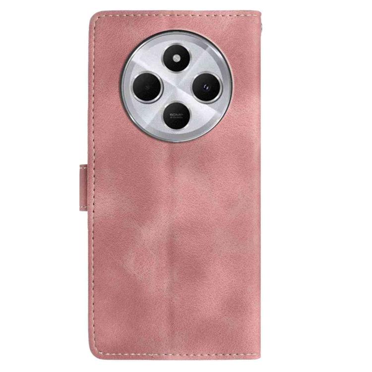 For Redmi 14C 4G Skin Feel Embossed Feather Leather Phone Case