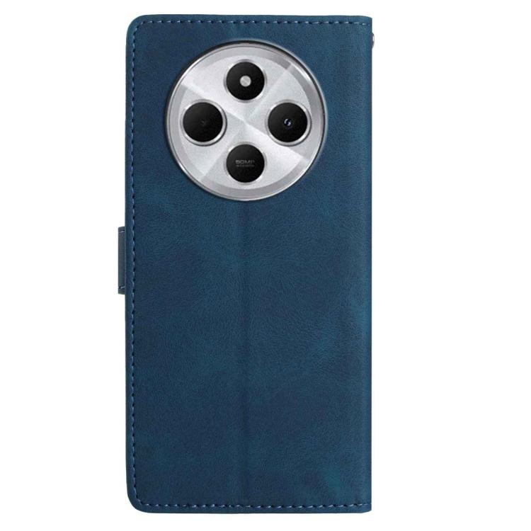 For Redmi 14C 4G Skin Feel Embossed Feather Leather Phone Case