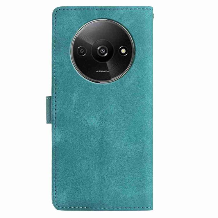 For Redmi A3 Skin Feel Embossed Feather Leather Phone Case