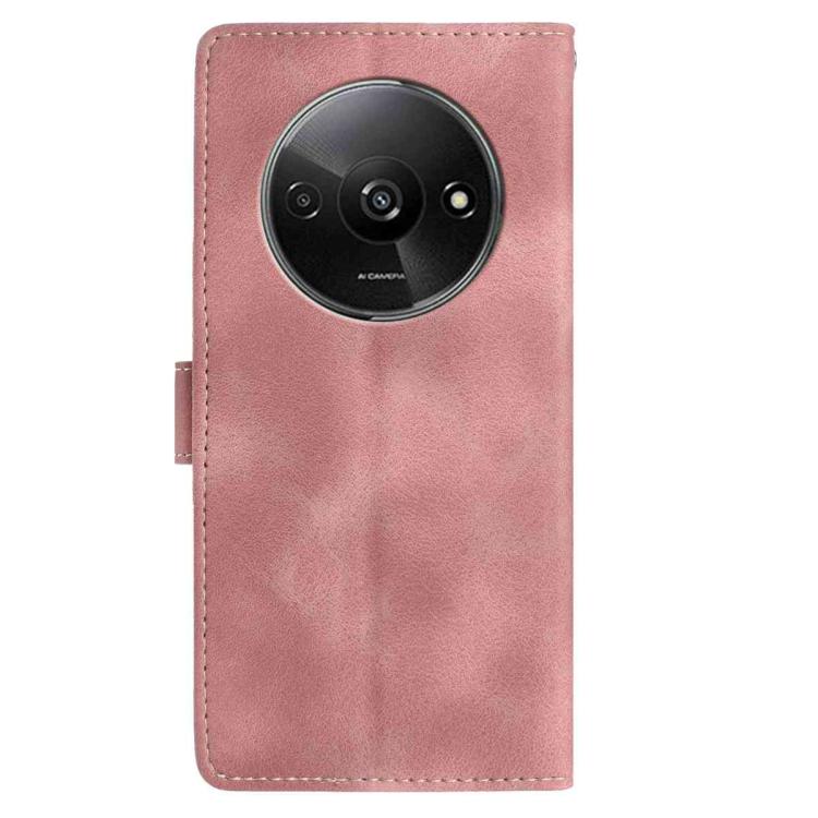 For Redmi A3 Skin Feel Embossed Feather Leather Phone Case