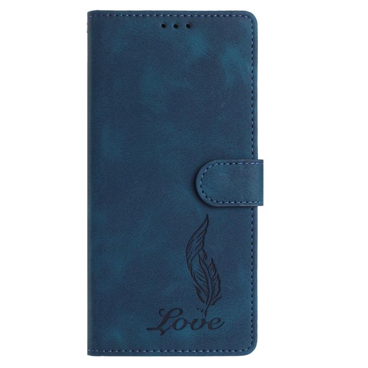 For Redmi A3 Skin Feel Embossed Feather Leather Phone Case