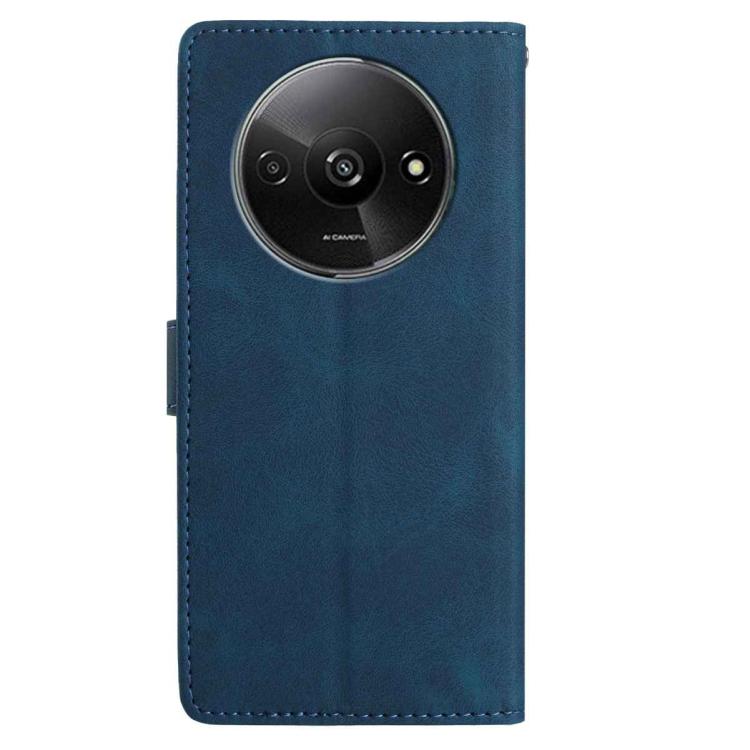 For Redmi A3 Skin Feel Embossed Feather Leather Phone Case