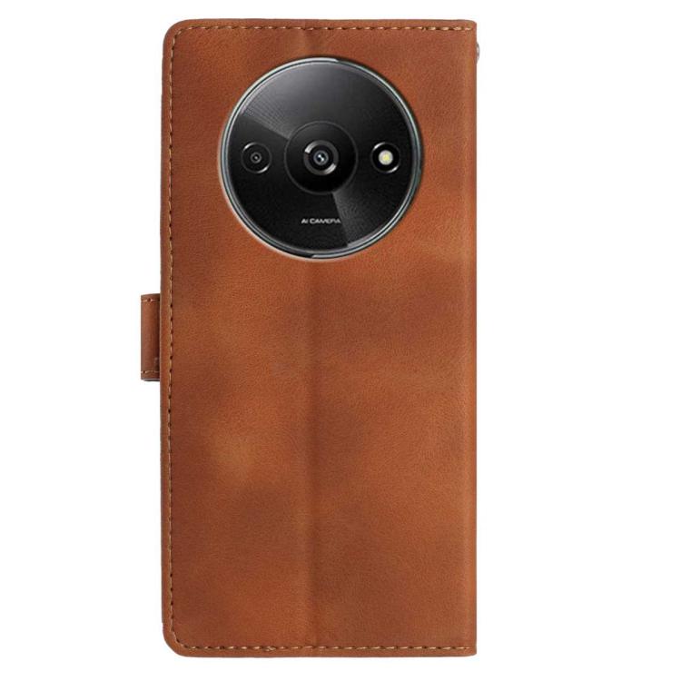 For Redmi A3 Skin Feel Embossed Feather Leather Phone Case