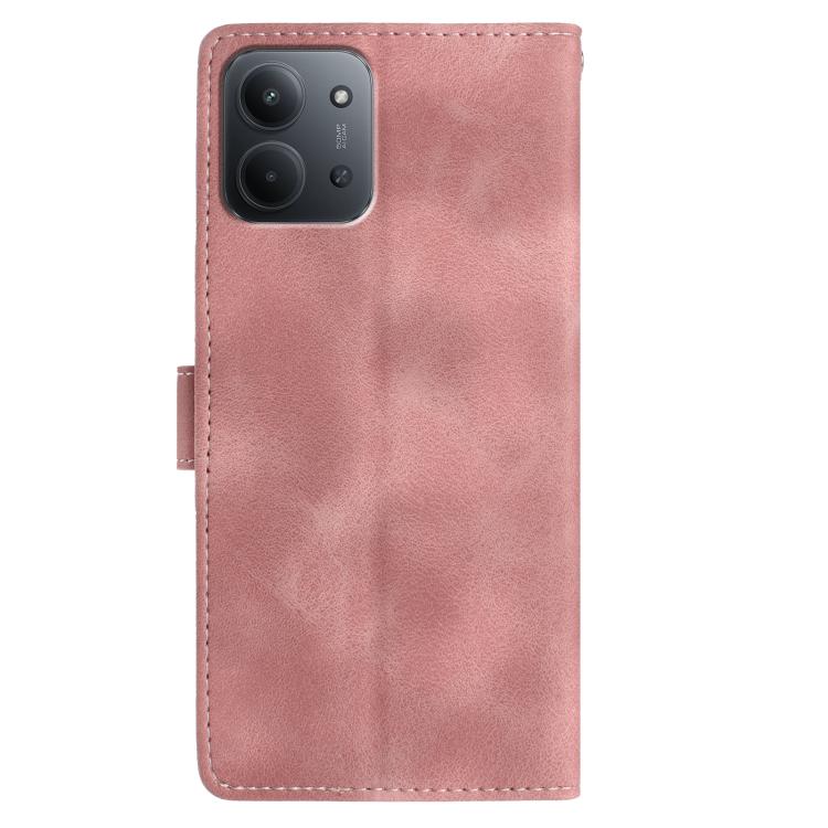 For Redmi 15C 5G / 4G Global 171mm Skin Feel Embossed Feather Leather Phone Case