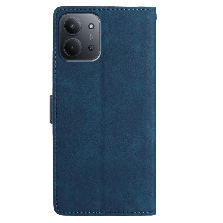 For Redmi 15C 5G / 4G EU 173mm Skin Feel Embossed Feather Leather Phone Case