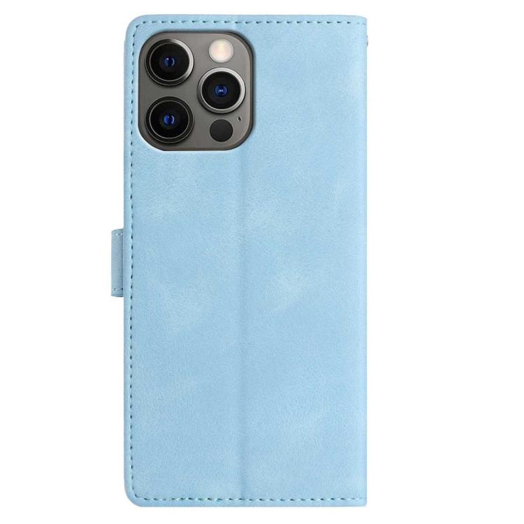 For iPhone 12 Pro Max Skin Feel Embossed Feather Leather Phone Case