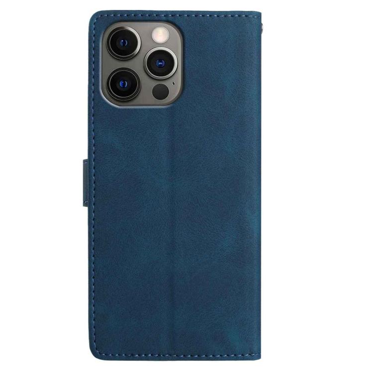 For iPhone 12 Pro Max Skin Feel Embossed Feather Leather Phone Case