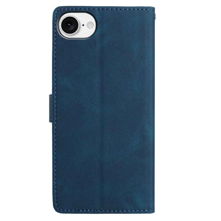 For iPhone 17e / 16e Skin Feel Embossed Feather Leather Phone Case