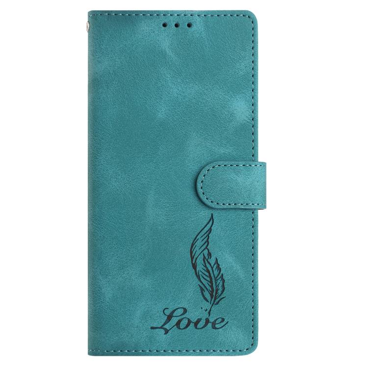 For iPhone Air Skin Feel Embossed Feather Leather Phone Case