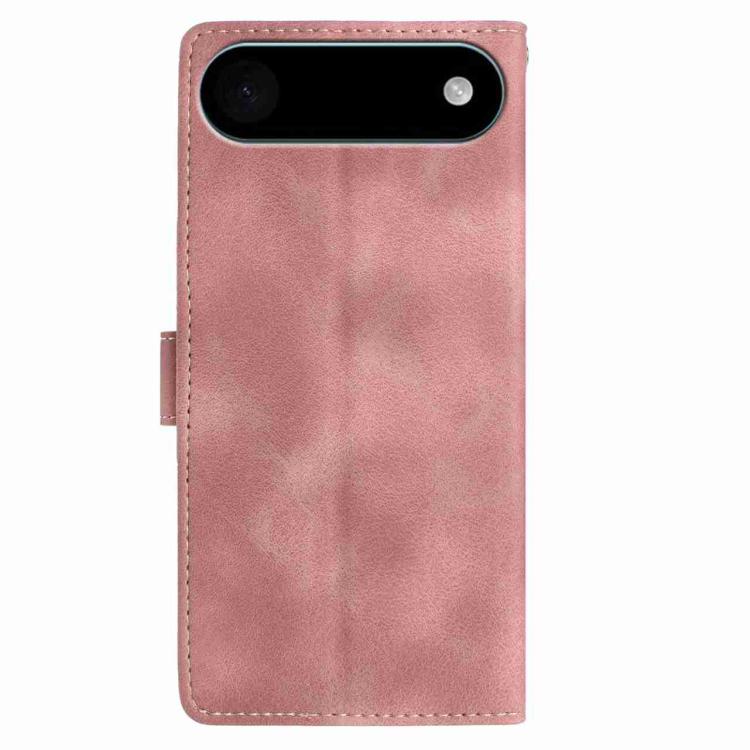 For iPhone Air Skin Feel Embossed Feather Leather Phone Case