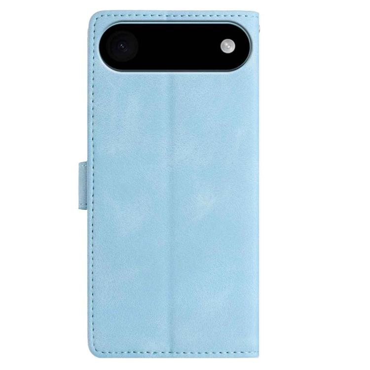 For iPhone Air Skin Feel Embossed Feather Leather Phone Case