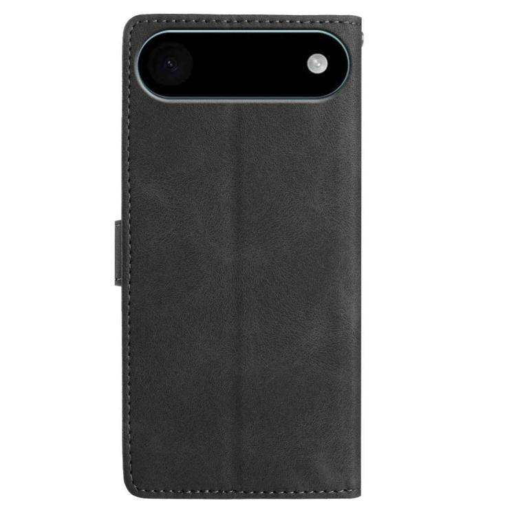 For iPhone Air Skin Feel Embossed Feather Leather Phone Case