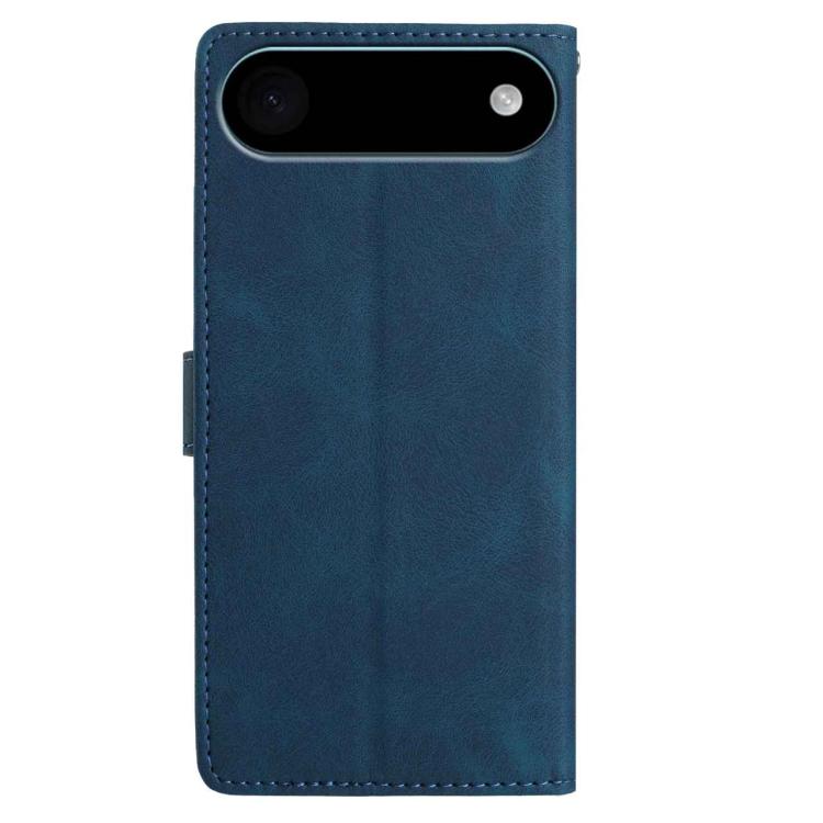 For iPhone Air Skin Feel Embossed Feather Leather Phone Case