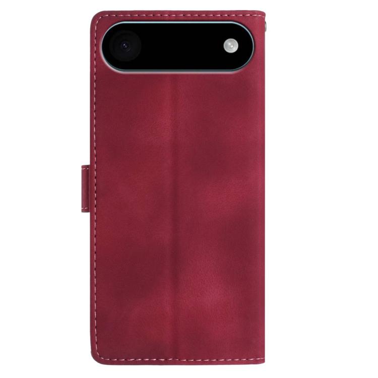 For iPhone Air Skin Feel Embossed Feather Leather Phone Case
